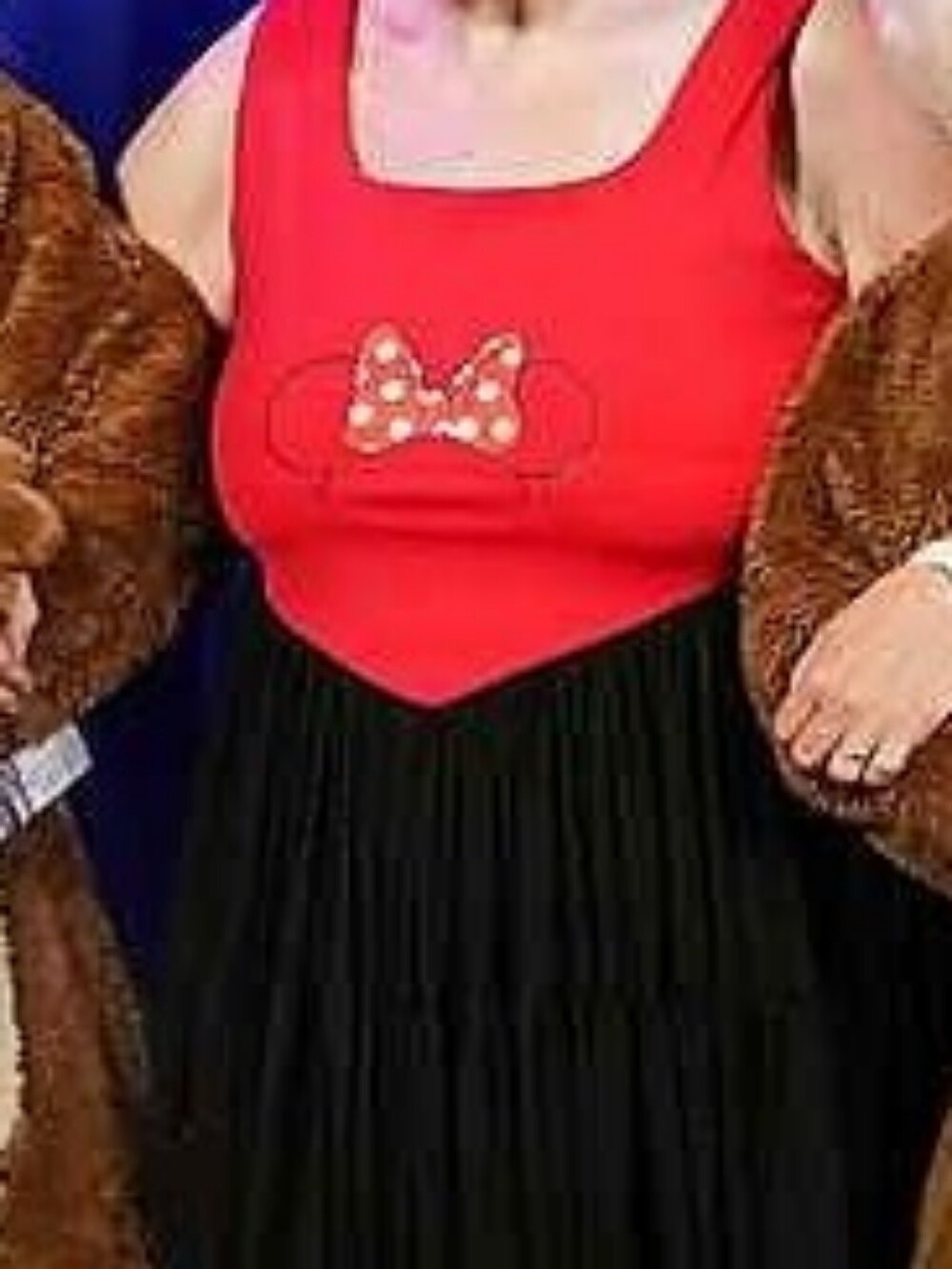 Red and Black Girls' Minnie-Inspired Tiered Dress